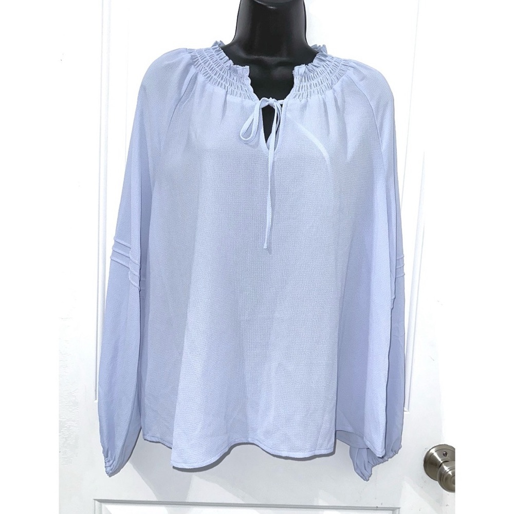 Social Standard By Sanctuary Tallie Long Sleeve Peasant Top in light blue